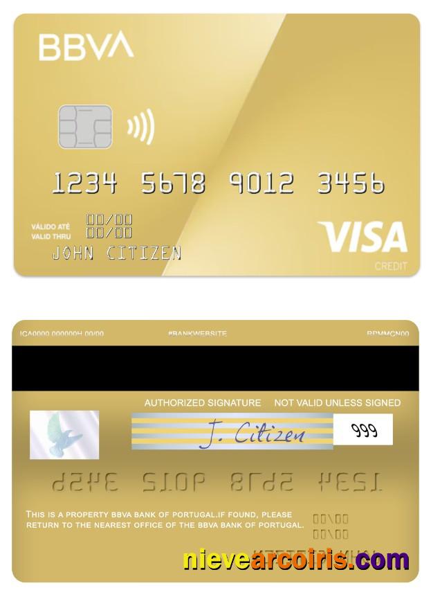 Portugal BBVA Bank visa gold card